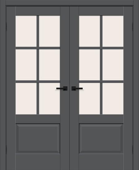 Двойная межкомнатная дверь ПЭТ Прима-13.0.1 Stormy Silk/Magic Fog