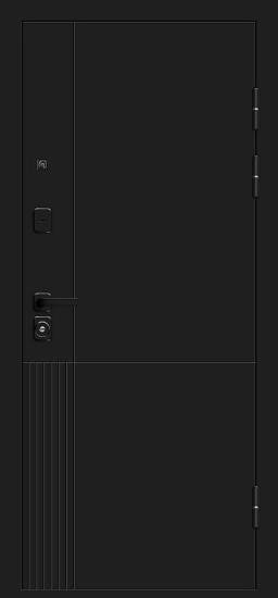 Входная дверь Optim Z-2 Нео Зеркало Муар чёрный/Белый