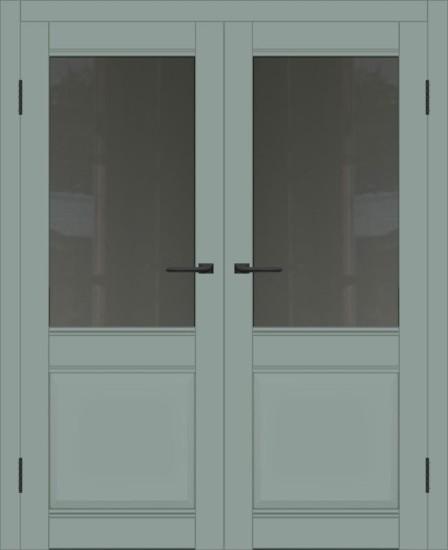 Двойная межкомнатная дверь с экошпоном ДП DIM I-11 Gloomy sky Matt Сатинато Графит