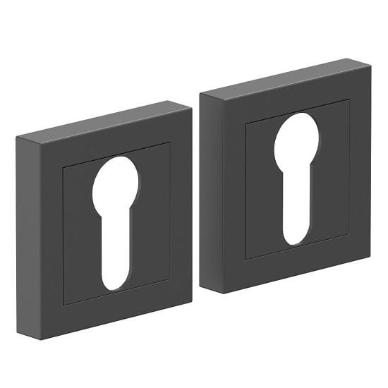 Накладка цилиндровая на квадратной розетке AS-1CL SBlack (МатЧёрный)