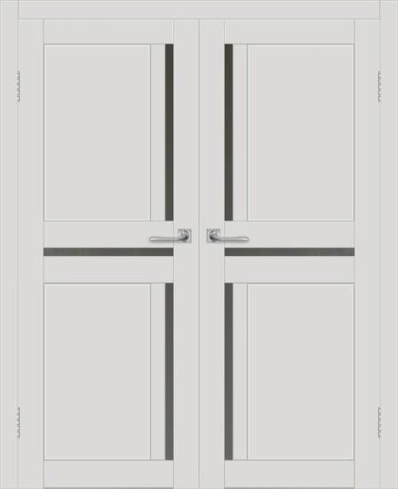 Двойная межкомнатная дверь с экошпоном ДП DIM I-5.1 Smoky Matt Сатинато Графит