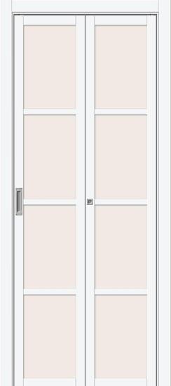 Межкомнатная дверь ПЭТ Твигги-11.3 скл. White Silk / Magic Fog