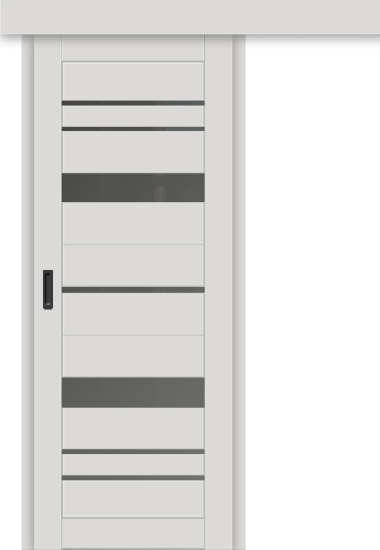 Межкомнатная дверь-купе ДП DIM I-16к Smoky Matt / Сатинато Графит