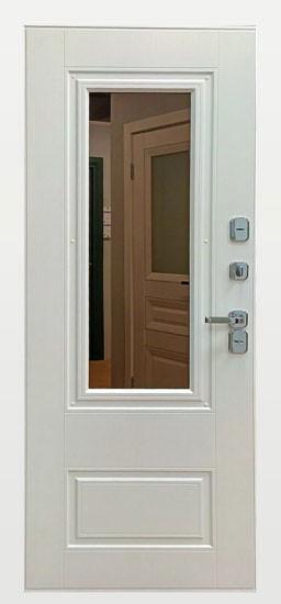 Входная дверь OIKO T 115 SP 2 Муар 8019/9003/Белый 205*86 Правая. Выставочный образец