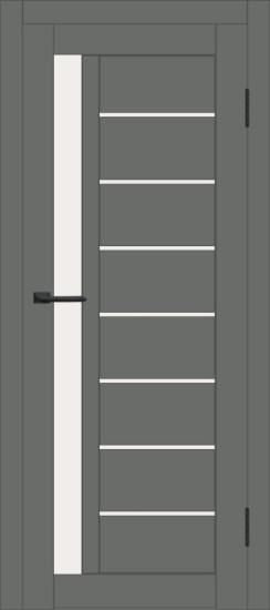 Межкомнатная дверь с экошпоном ДП DIM I-2 Graphite Matt Сатинато Белый
