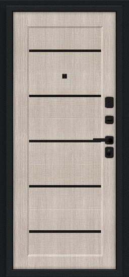Металлическая дверь Борн/SBlack Букле чёрное/Cappuccino Melinga