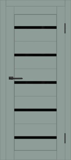 Межкомнатная дверь с экошпоном ДП DIM I-1 Gloomy sky Matt Lacobel Black