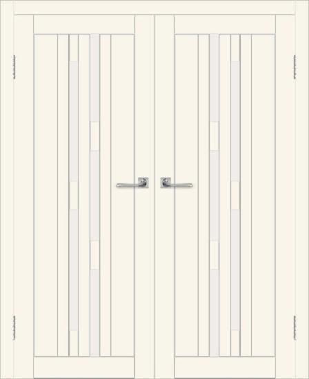 Двойная межкомнатная дверь с экошпоном ДП DIM I-4 Angel Matt Сатинато Белый