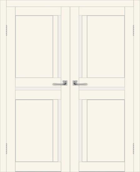 Двойная межкомнатная дверь с экошпоном ДП DIM I-5.1 Angel Matt Сатинато Белый