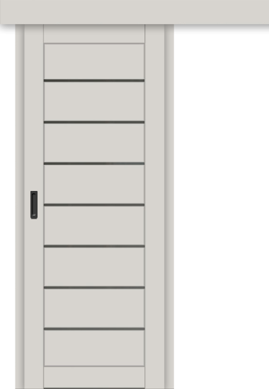 Межкомнатная дверь-купе ДП DIM I-3к Silk Matt / Сатинато Графит