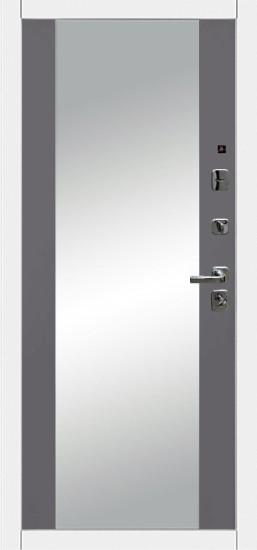 Входная дверь OIKO ACOUSTIC Grafika-2 White/Reflex Софт серый