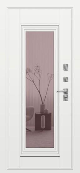 Входная дверь OIKO T 115 SP 1 Муар 8019/9003/Белый