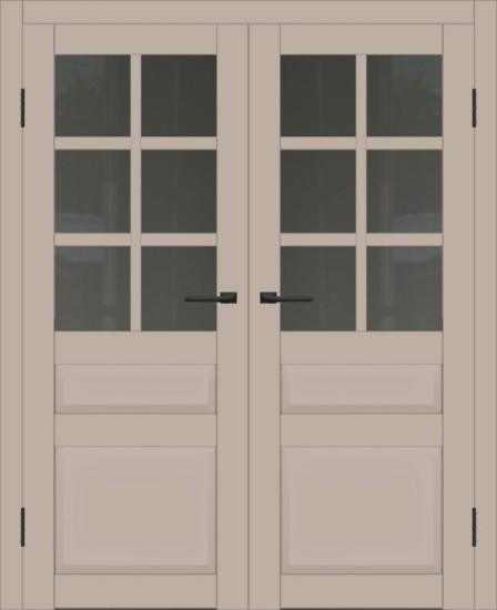 Двойная межкомнатная дверь с экошпоном ДП DIM I-12 Dune Matt Сатинато Графит