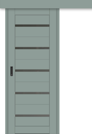 Межкомнатная дверь-купе ДП DIM I-1к Gloomy sky Matt / Сатинато Графит