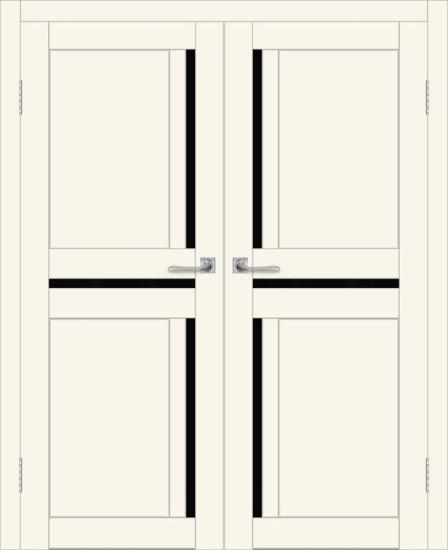 Двойная межкомнатная дверь с экошпоном ДП DIM I-5.1 Angel Matt Lacobel Black