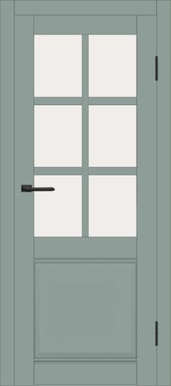 Межкомнатная дверь с экошпоном ДП DIM I-15 Gloomy sky Matt Сатинато Белый