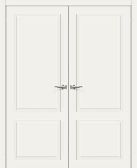 Двойная межкомнатная крашеная дверь Граффити-42 Whitey