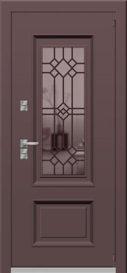 Входная дверь OIKO T 110 SP 2 Муар 8019/9003/Белый