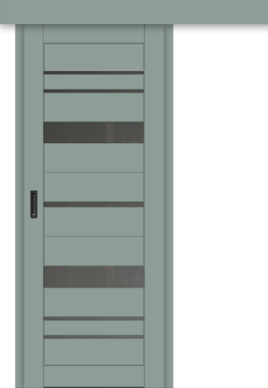 Межкомнатная дверь-купе ДП DIM I-16к Gloomy sky Matt / Сатинато Графит