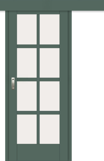 Межкомнатная дверь-купе ДП DIM I-14к Seagrass Matt Сатинато Белый