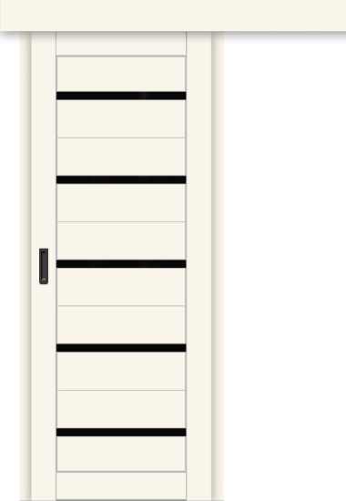 Межкомнатная дверь-купе ДП DIM I-1к Angel Matt / Lacobel Black