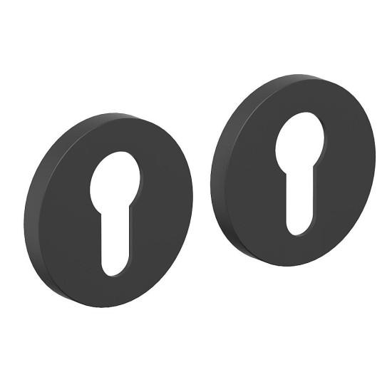 Накладка цилиндровая на круглой розетке Bravo ZR-5CL SBlack