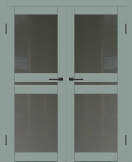 Двойная межкомнатная дверь с экошпоном ДП DIM I-7 Gloomy sky Matt Сатинато Графит