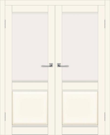 Двойная межкомнатная дверь с экошпоном ДП DIM I-11 Angel Matt Сатинато Белый