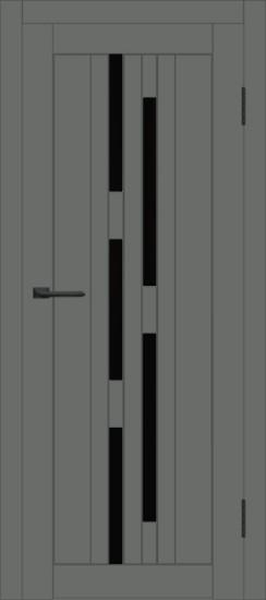 Межкомнатная дверь с экошпоном ДП DIM I-4 Graphite Matt Lacobel Black