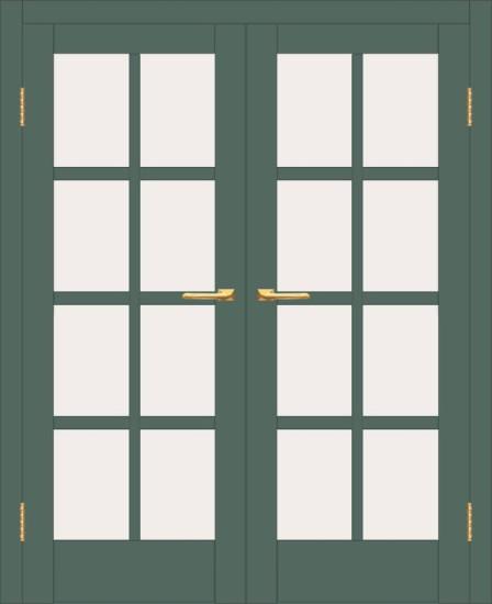 Двойная межкомнатная дверь с экошпоном ДП DIM I-14 Seagrass Matt Сатинато Белый