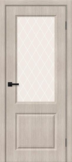 Межкомнатная дверь с экошпоном Скинни-13 Cappuccino Melinga / White Crystal