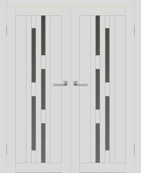 Двойная межкомнатная дверь с экошпоном ДП DIM I-4 Smoky Matt Сатинато Графит