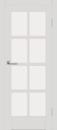 Межкомнатная дверь с экошпоном ДП DIM I-14 Smoky Matt Сатинато Белый