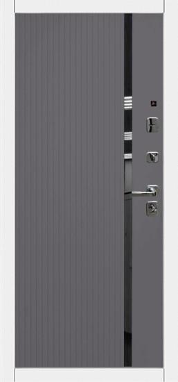 Входная дверь OIKO ACOUSTIC Grafika-2 White/Art Софт серый