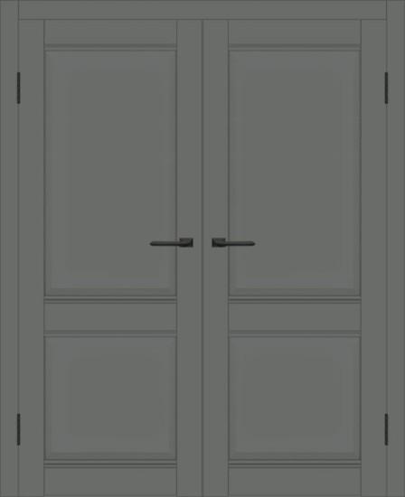 Двойная межкомнатная дверь с экошпоном ДП DIM I-10 Graphite Matt