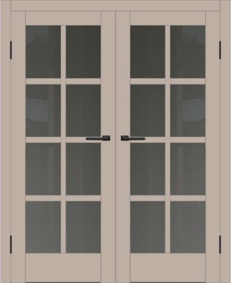 Двойная межкомнатная дверь с экошпоном ДП DIM I-14 Dune Matt Сатинато Графит