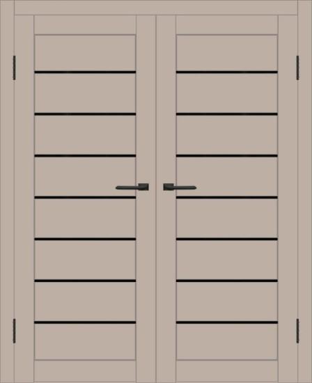 Двойная межкомнатная дверь с экошпоном ДП DIM I-3 Dune Matt Lacobel Black