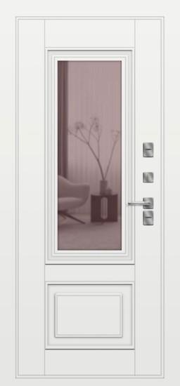 Входная дверь OIKO T 110 SP 2 Муар 8019/9003/Белый