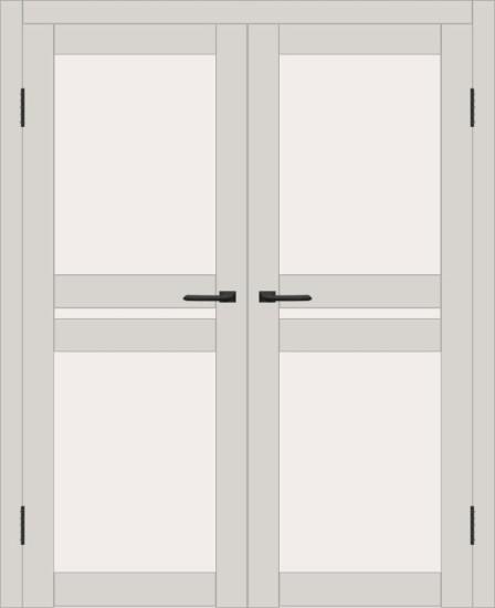 Двойная межкомнатная дверь с экошпоном ДП DIM I-7 Silk Matt Сатинато Белый