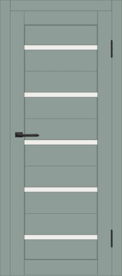 Межкомнатная дверь с экошпоном ДП DIM I-1 Gloomy sky Matt Сатинато Белый