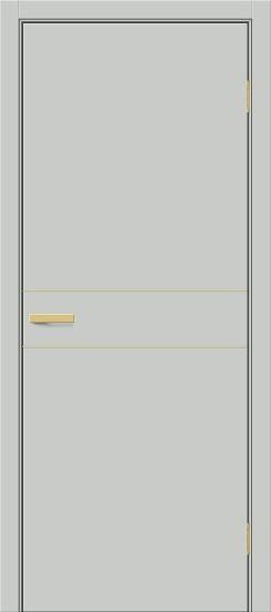 Межкомнатная дверь ПЭТ Браво-0.24.П (SG:P3) Grey Silk / Sgold