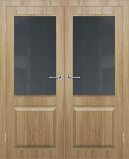 Двойная межкомнатная дверь с экошпоном ДП DIM I-11 Sandy Wood Сатинато Графит