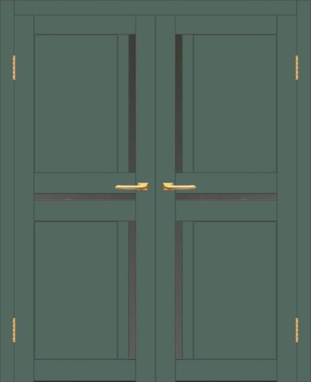 Двойная межкомнатная дверь с экошпоном ДП DIM I-5.1 Seagrass Matt Сатинато Графит