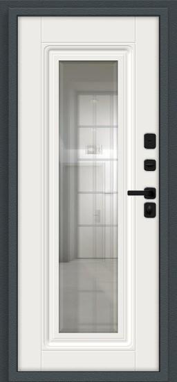 Металлическая дверь с терморазрывом Шелл СД/SBlack Старк антрацит/White Sand