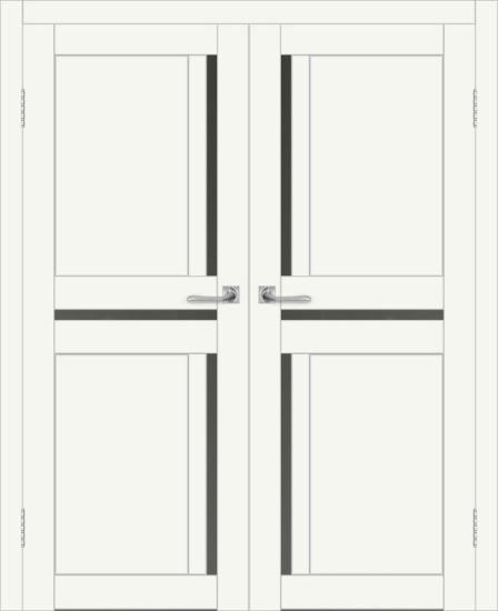 Двойная межкомнатная дверь с экошпоном ДП DIM I-5.1 Crystal Matt Сатинато Графит