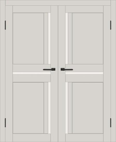 Двойная межкомнатная дверь с экошпоном ДП DIM I-5.1 Silk Matt Сатинато Белый