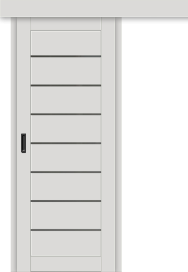 Межкомнатная дверь-купе ДП DIM I-3к Smoky Matt / Сатинато Графит