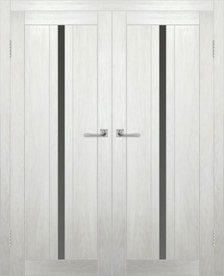 Двойная межкомнатная дверь с экошпоном ДП DIM I-9 Blond Wood Сатинато Графит