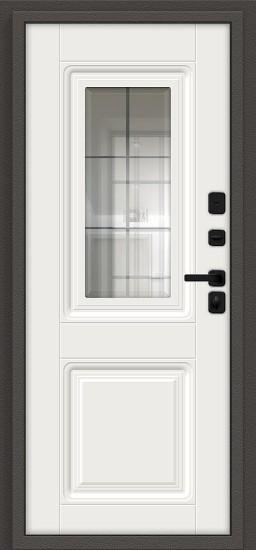 Металлическая дверь с терморазрывом Шелтер СДР/SBlack Старк шоколад/White Sand