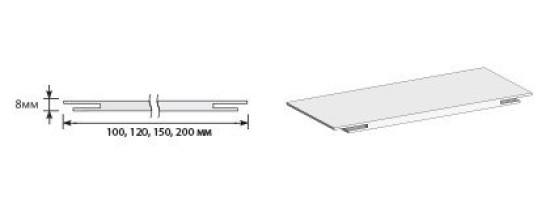 Добор "Т" ПЭТ Grey Silk МДФ 2370*150*8